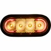 Buyers Products 6 Inch LED Oval Strobe Light with Amber LEDs and Clear Lens SL62CA